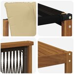 vidaXL Ensemble de canapés d'extérieur 9 pc Naturel et Beige
