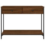 vidaXL Table console chêne marron 100x34 5x75 cm bois d'ingénierie