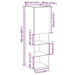 vidaXL Meuble TV 2 Pièces Noir 30.5 x 30 x 102 cm Bois d'ingénierie