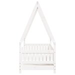vidaXL Cadre de lit pour enfant blanc 70x140 cm bois de pin massif