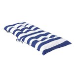 vidaXL Coussins de chaise à dossier bas lot de 6 rayures bleu/blanc