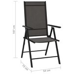 vidaXL Chaises de jardin pliables lot de 6 Textilène Noir