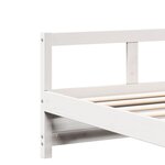 vidaXL Lit de jour sans matelas blanc 90x190 cm bois de pin massif
