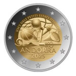 2 euros commémorative Andorre 2025 BU - Jeux des petits États d'Europe.