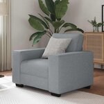 vidaXL Fauteuil gris clair 60 cm tissu