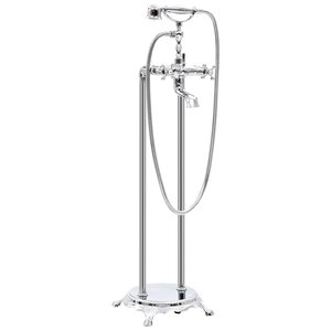 vidaXL Robinet de baignoire sur pied Acier inoxydable 99 5 cm Argenté