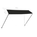 vidaXL Auvent rétractable avec LED 350x150 cm Anthracite
