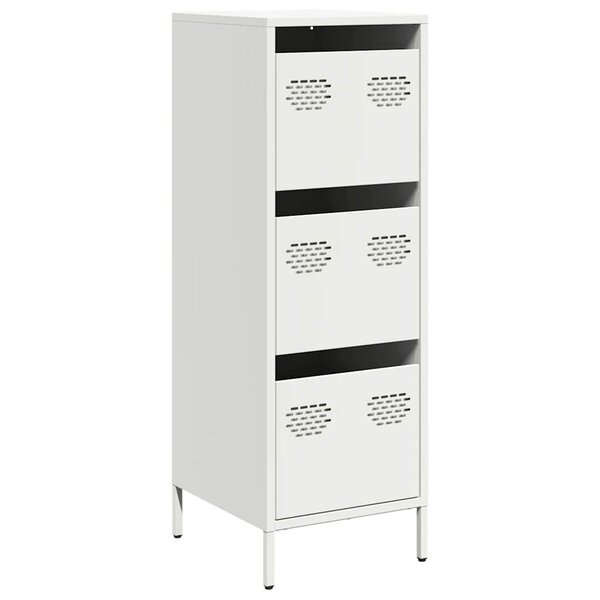 vidaXL Buffet haut blanc 39x35x103 5 cm acier