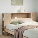 vidaXL Tête de lit avec rangement 140 cm bois massif de pin