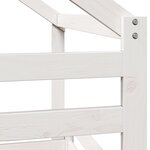 vidaXL Lit haut avec toit blanc 90x200 cm bois de pin massif