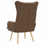 Chaise Relaxante vidaXL en Tissu Marron