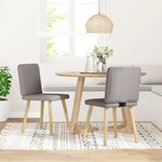 vidaXL Chaises à manger lot de 2 taupe tissu