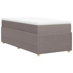 vidaXL Sommier à lattes de lit avec matelas Taupe 90x200 cm Tissu