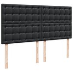 vidaXL Sommier à lattes de lit avec matelas Noir 180x200 cm Similicuir