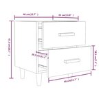 vidaXL Tables de chevet 2 Pièces Blanc 40x35x47 5 cm