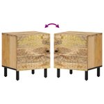 vidaXL Tables de chevet 2 Pièces 40x33x46 cm Bois de manguier solide