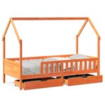 vidaXL Cadre de lit enfants avec tiroirs sans matelas 90x190 cm bois