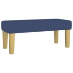 vidaXL Sommier à lattes de lit avec matelas Bleu 90x200 cm Tissu