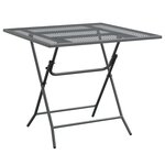 vidaXL Ensemble à manger de jardin 5 Pièces Maille Métal Anthracite