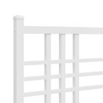 vidaXL Cadre de lit métal avec tête de lit/pied de lit blanc 120x190cm