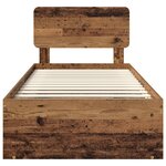 vidaXL Cadre de lit Bois ancien 90 x 190 cm Pin massif