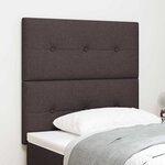 vidaXL Tête de lit LED marron foncé en tissu  90 cm