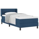 vidaXL Lit boxspring avec matelas avec matelas Bleu 80 x 200 cm