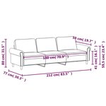 vidaXL Canapé à 3 places Jaune 180 cm Velours