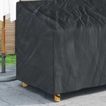vidaXL Housse de banc de jardin Noir 205 x 85 x 65 / 94 cm Tissu 600D