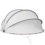 vidaXL Dôme de piscine Gris et orange 405 x 405 x 192 cm