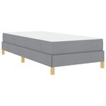 vidaXL Lit à ressorts avec matelas Gris clair 80 x 200 cm tissu