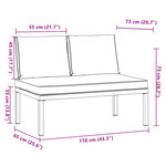 vidaXL Banc de jardin avec coussins noir aluminium