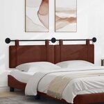vidaXL Tête de lit suspendue Brun Brillant PU antique