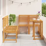 Ensemble de jardin 5 pièces en bois d'acacia