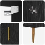 vidaXL Haut Armoire Chêne noir 69 5 x 34 x 180 cm Bois d'ingénierie