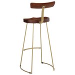 vidaXL Tabourets de bar lot de 2 49x43x103 cm bois de manguier massif