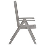 vidaXL Chaises inclinables de jardin lot de 2 Gris Bois solide acacia