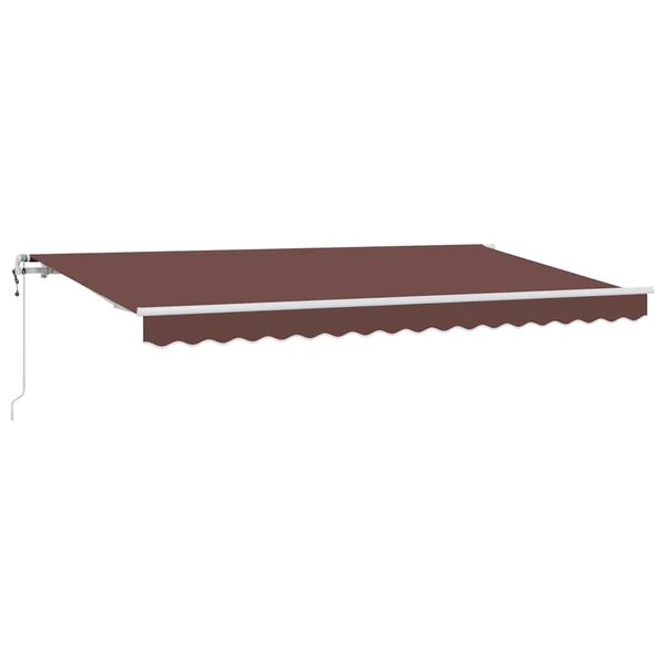 vidaXL Auvent Rétractable Marron 400 x 200 cm tissu