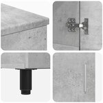 vidaXL Unité de vanité de salle de bain Gris béton 60 x 35 x 60 cm