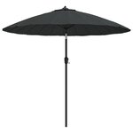 vidaXL Parasol d'extérieur avec mât en aluminium 270 cm Anthracite
