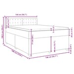 vidaXL Sommier à lattes de lit avec matelas Bleu 140x190 cm Tissu