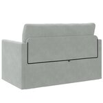 vidaXL Canapé-Lit Gris clair 124 x 204 x 61 cm Velours
