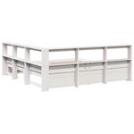 vidaXL Lit bibliothèque sans matelas blanc 140x200 cm bois pin massif
