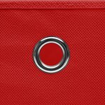 vidaXL Boîtes de rangement 4 Pièces Tissu intissé 28x28x28 cm Rouge