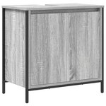 vidaXL Ensemble de mobilier de salle de bain 3 pièces en bois d'ingénierie gris sonoma