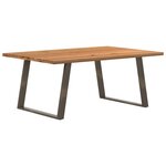 vidaXL Table à manger marron clair bois de chêne massif rectangulaire
