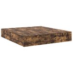 vidaXL Cadre de lit avec rangement Chêne fumé 200 x 200 cm