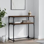 vidaXL Table console chêne marron 75x35 5x75 cm bois d'ingénierie