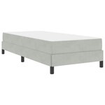 vidaXL Lit boxspring avec matelas Gris clair 100 x 200 cm Velours
