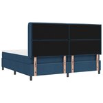 Lit à ressort avec matelas et LED bleue 200x200 cm en tissu